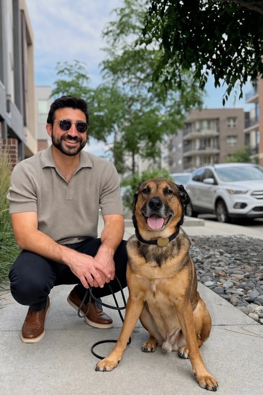 Chris Lucci and his dog Bambino, Lucci Living